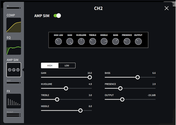 AMP SIM (Amp Simulator) アンプシミュレーター - CH2