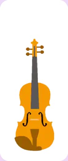 分数サイズ1/4バイオリンイラスト