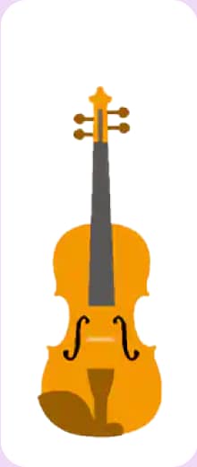 分数サイズ1/2バイオリンイラスト