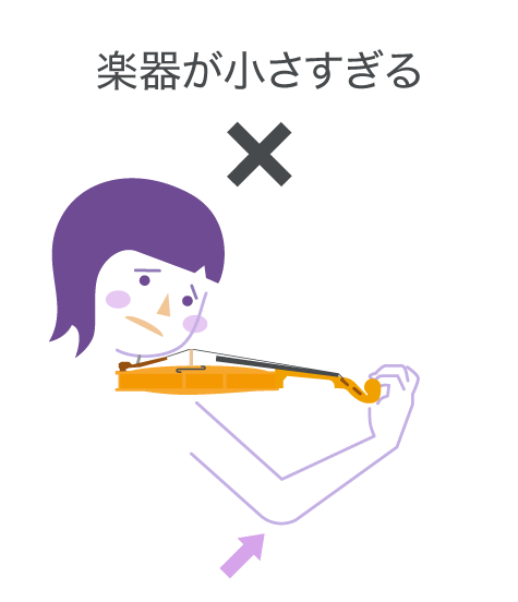 楽器が小さすぎる