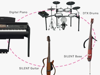 あらゆるSILENT楽器を接続し、セッション練習ができる