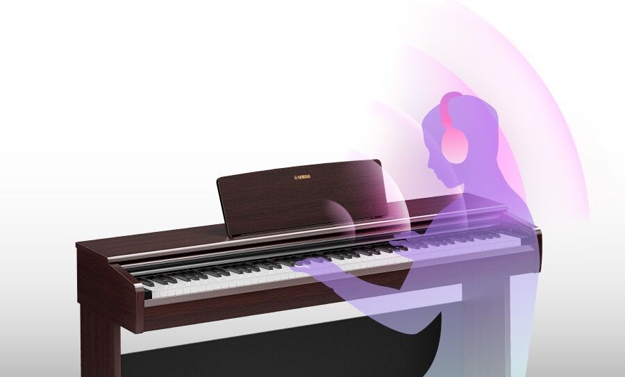ヘッドホン使用時の音の広がりを再現する機能のイメージ