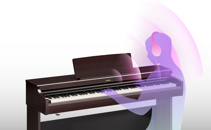 ヘッドホン使用時の音の広がりを再現する機能のイメージ