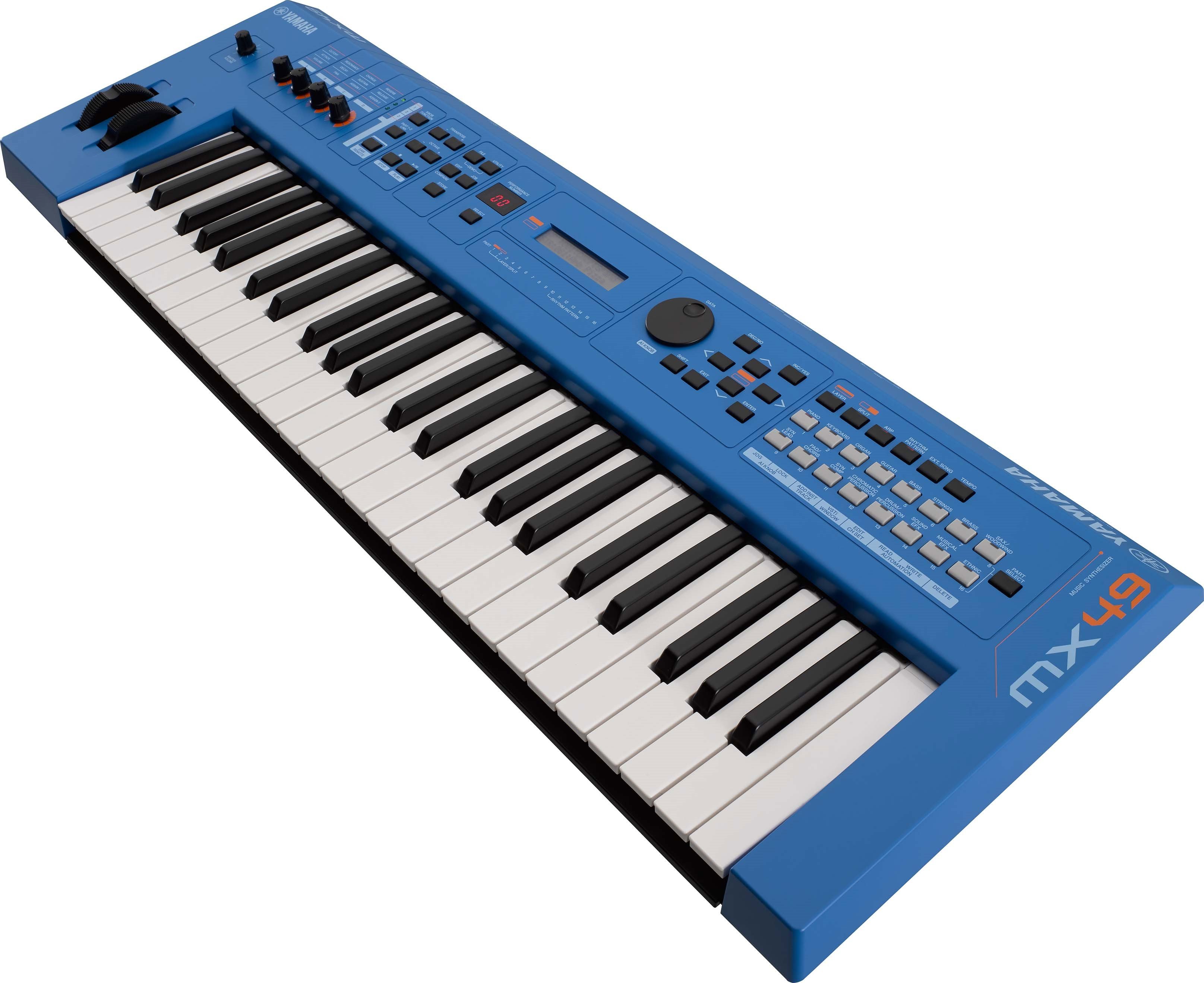 新品即決 YAMAHAシンセサイザーMX49☆ブルー（ケース付き） 鍵盤楽器