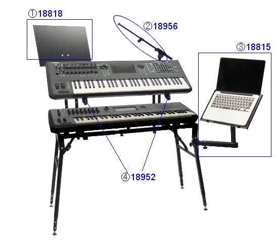 売れ筋 メーカー キーボードスタンド 2段 鍵盤楽器
