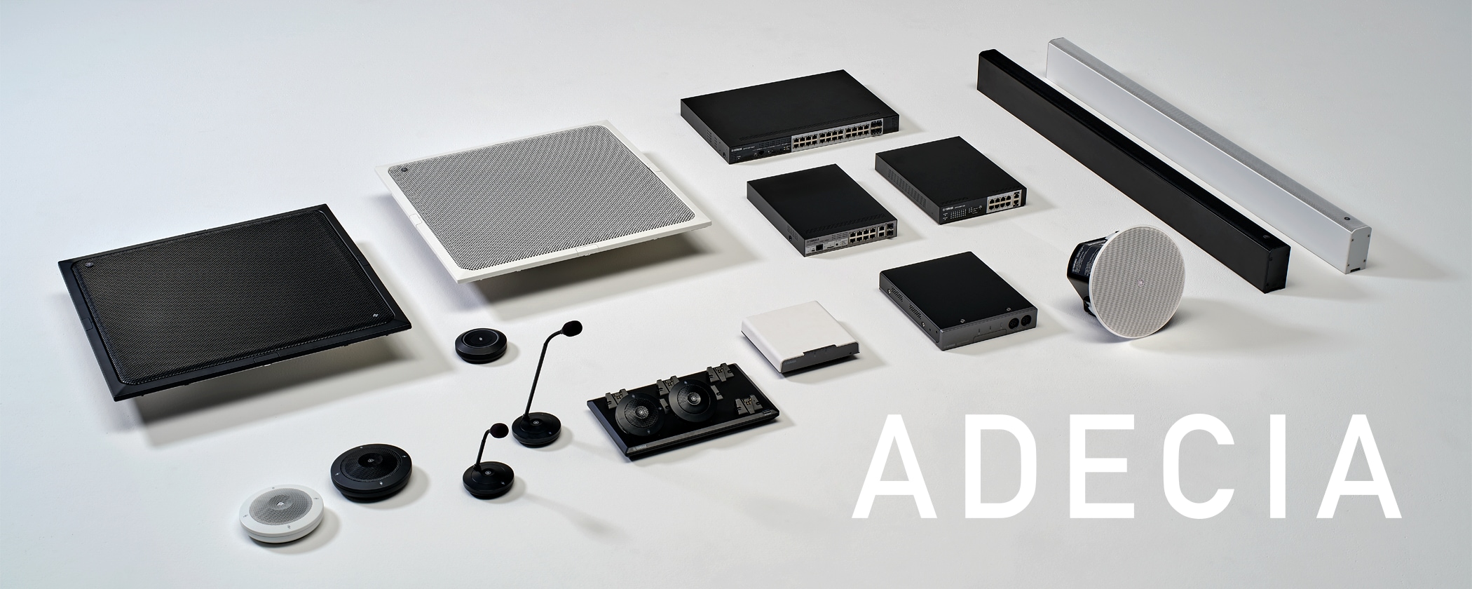 Full lineup of ADECIA family products displayed together