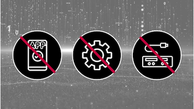 Illustration showing built-in AI Denoiser function with no extra software needed