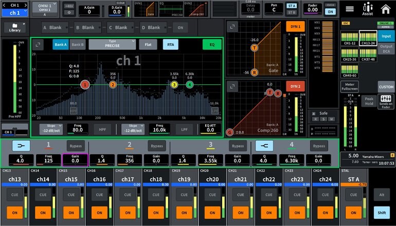 Bay L/C画面：Selected Cannel View（DM5シリーズ）