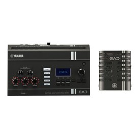 ヤマハEAD20の電子アコースティックドラムモジュールとセンサーユニット。アコースティックドラムの演奏を収音し、音を拡張・補正する。