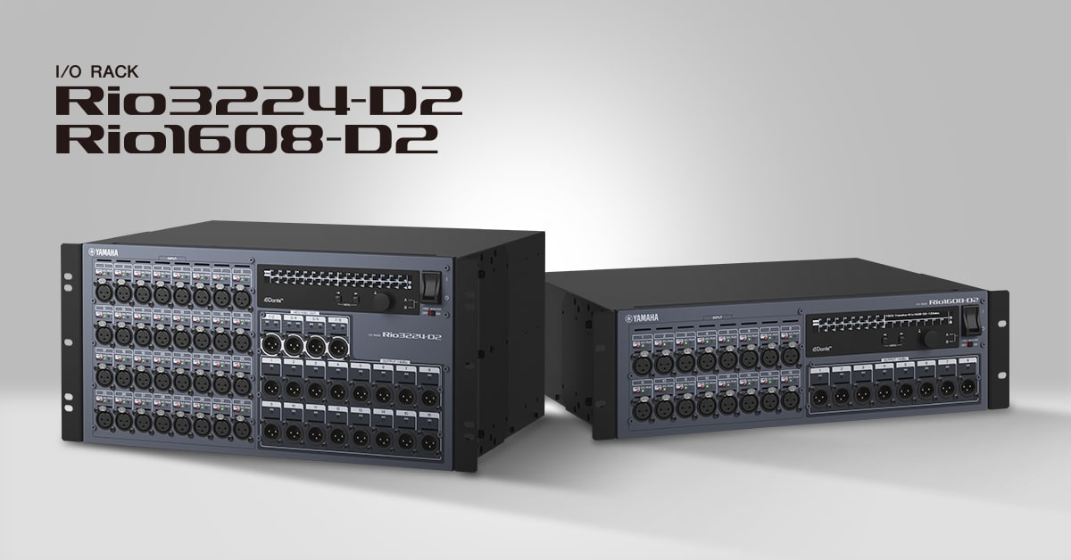 New Rio3224-D2 and Rio1608-D2 Dante Network I/O Racks with