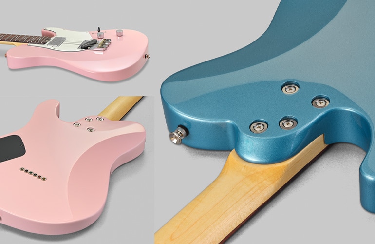 演奏性向上のためにコンター加工されたPacifica SC Professionalのボディーシェイプ