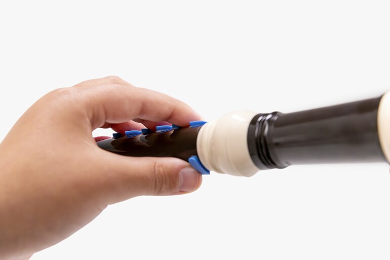 リコーダーに指がフィットして楽器が持ちやすく