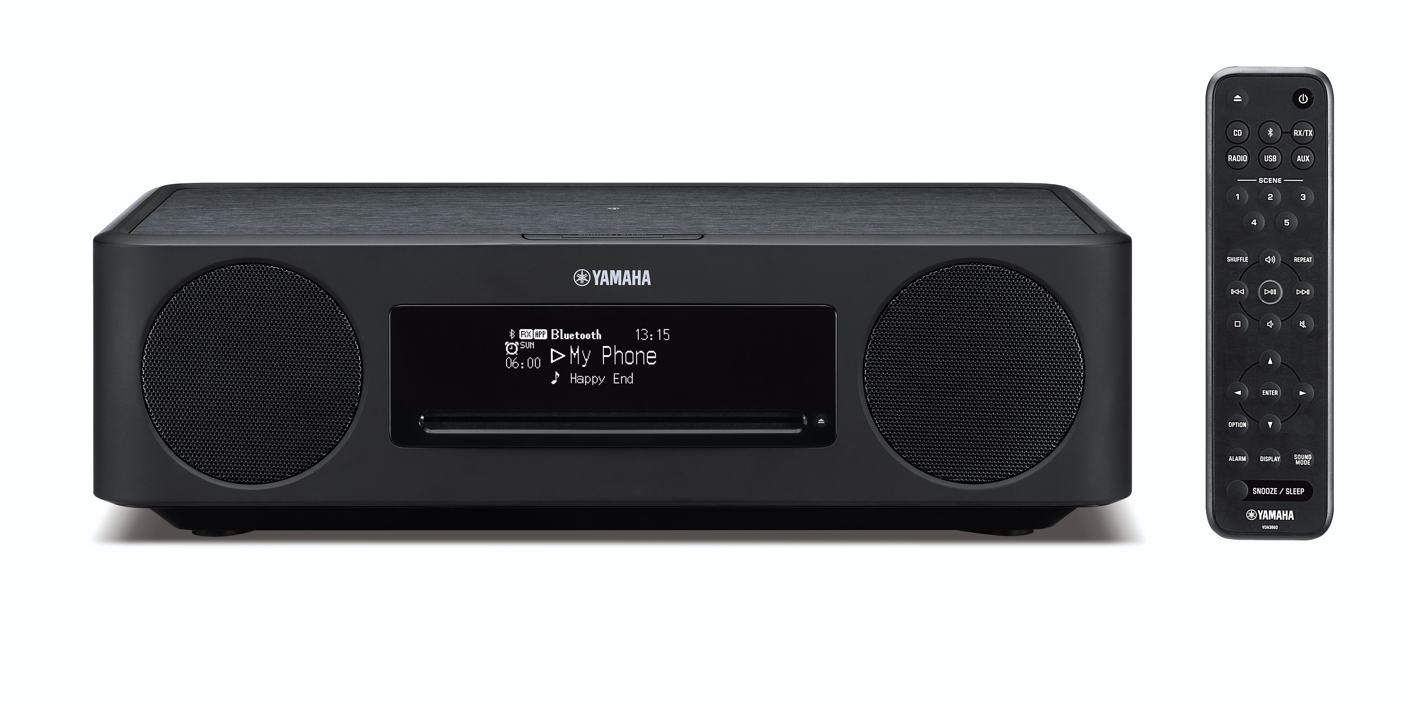 新品同様 SanShopヤマハ TSX-B237 MB デスクトップオーディオ CD USB FMラジオ Bluetooth Qi対応  レトロモダンなデザイン ブ