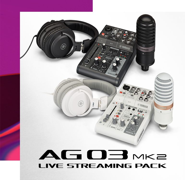ショッピング安い 新品 YAMAHA AG03MK2W 3チャンネル ライブストリーミングミキサー レコーディング/PA機器