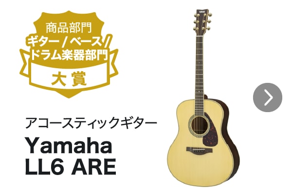 商品部門「ギター・ベース部門」大賞 アコースティックギター Yamaha LL6 ARE
