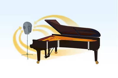 ヘッドホン使用時も自然なピアノサウンド