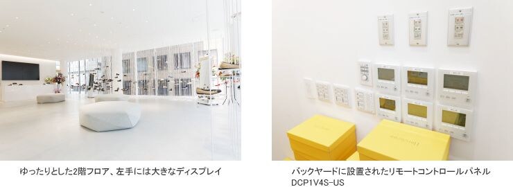 2階には大型ディスプレイがありPVなどを再生されています。2階では映像の音声とBGMの両方を1つのシステムで鳴らしているのですか。