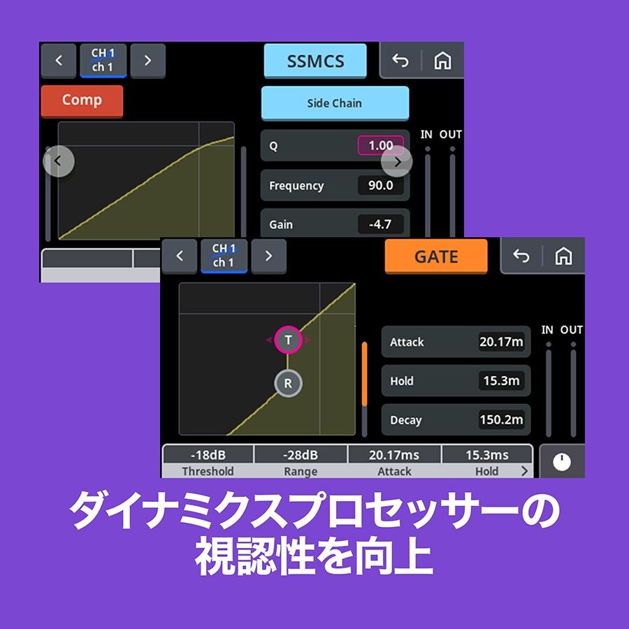 ダイナミクスプロセッサーの視認性を向上