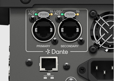 RUio1608SB-DのDanteおよびコントロールネットワークポート