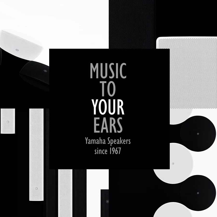 バックグラウンドミュージック用スピーカー紹介特設ページへのバナーリンク。