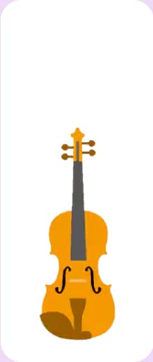 分数サイズ1/10バイオリンイラスト