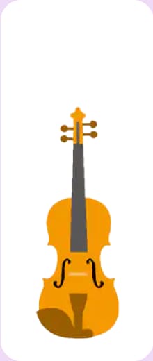 分数サイズ1/8バイオリンイラスト