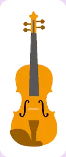 分数サイズ4/4バイオリンイラスト