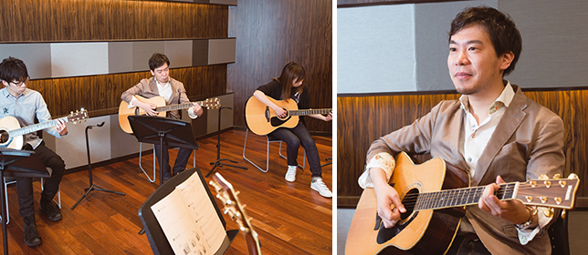 ホルンの精鋭、福川伸陽が アコースティックギターの 体験レッスンに挑戦！