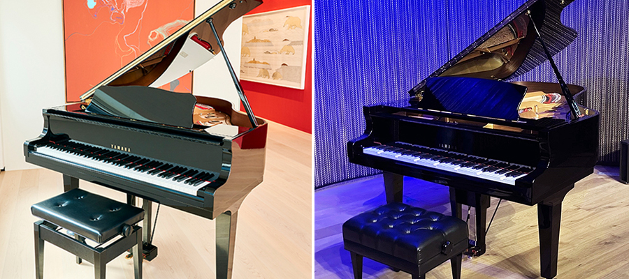 カナダ館とポーランド館に設置されたピアノの画像